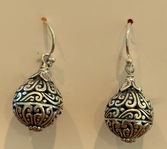 Sterling Silver Ball Dangle Earrings