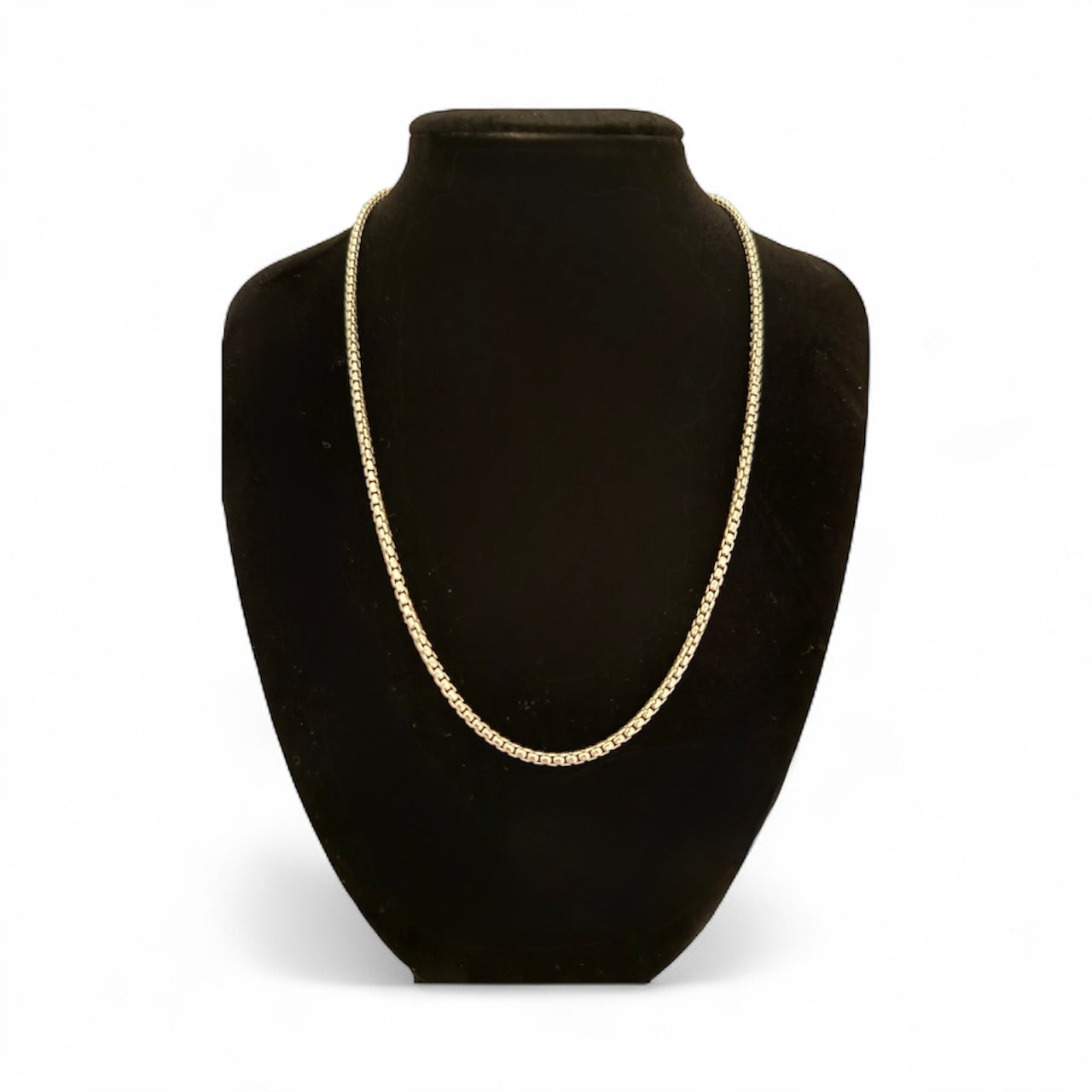 Sterling Silver Venetian Box Chain Necklace Made In Italy 18" New Weight 14g