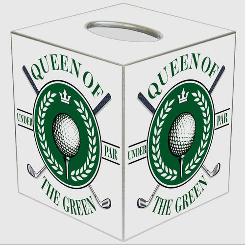 Marye-Kelley Queen Of The Green Golf Tissue Box Cover