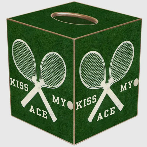 Marye-Kelley Kiss My Ace Tennis Tissue Box Cover