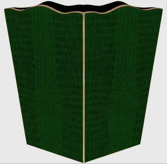 Marye-Kelley Green Crock Wastepaper Basket