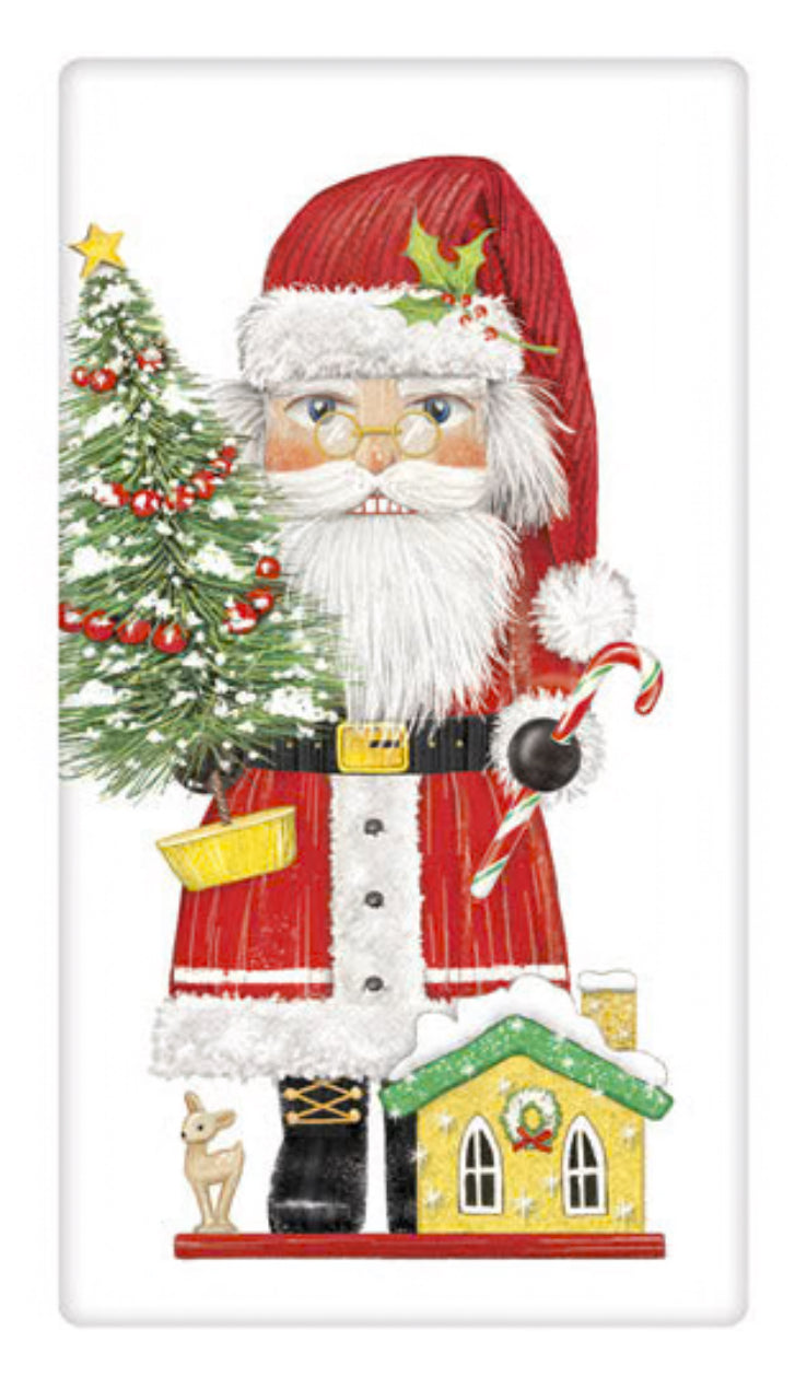 Flour Sack Kitchen Dish Towel Nutcracker Santa Mary Lake - Thompson