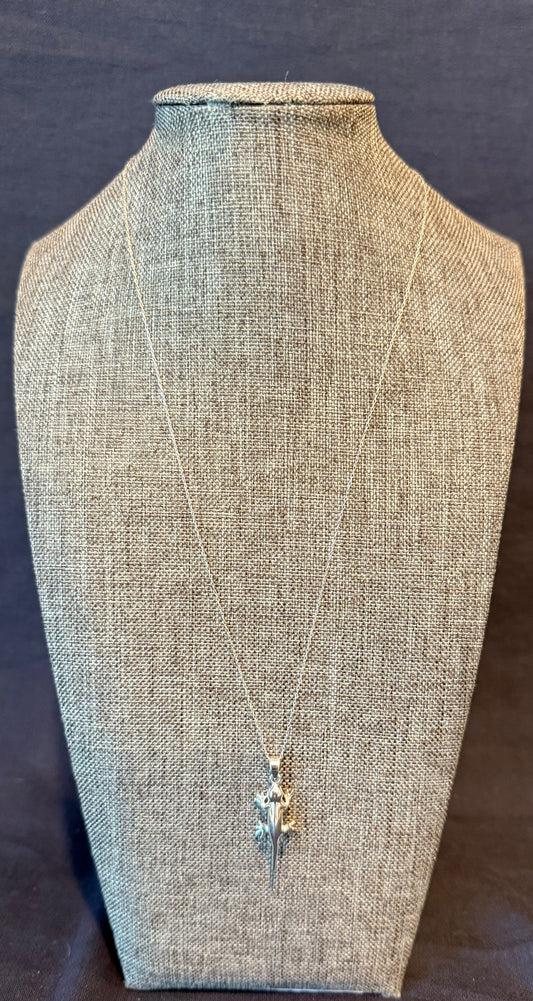 Sterling Silver Lizard Charm Necklace