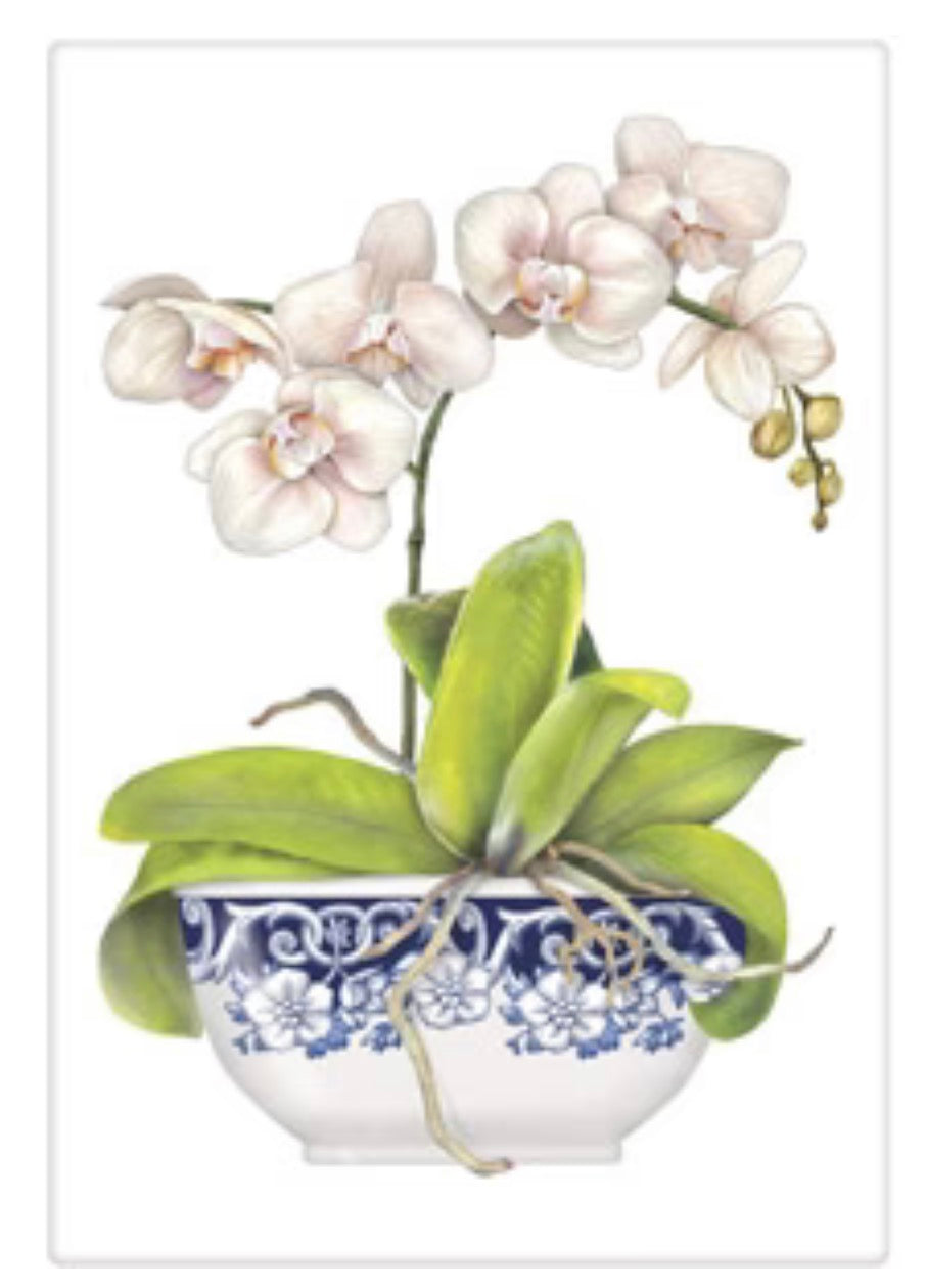 Flour Sack Kitchen Dish Towel Orchid Bowl Mary Lake - Thompson