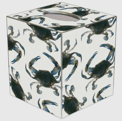 Marye-Kelley Blue Crabs Tissue Box Cover