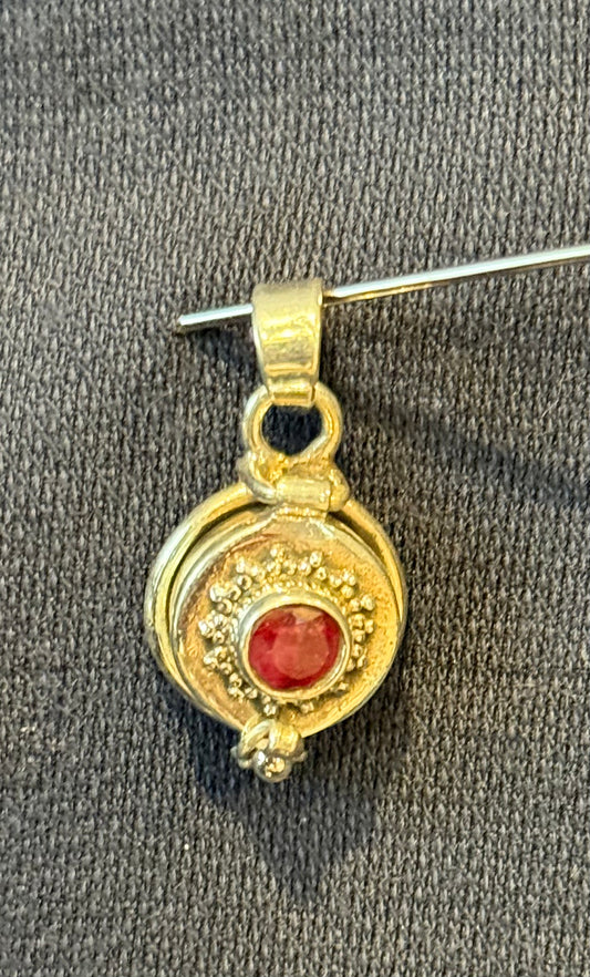 Sterling Silver Ruby Poison Pendant