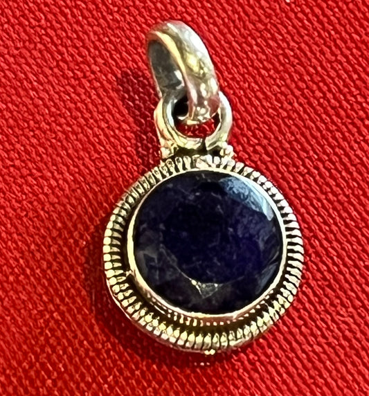 Sterling Silver Sapphire Pendant