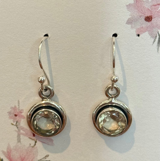 Sterling Silver Citrine Dangle Earrings