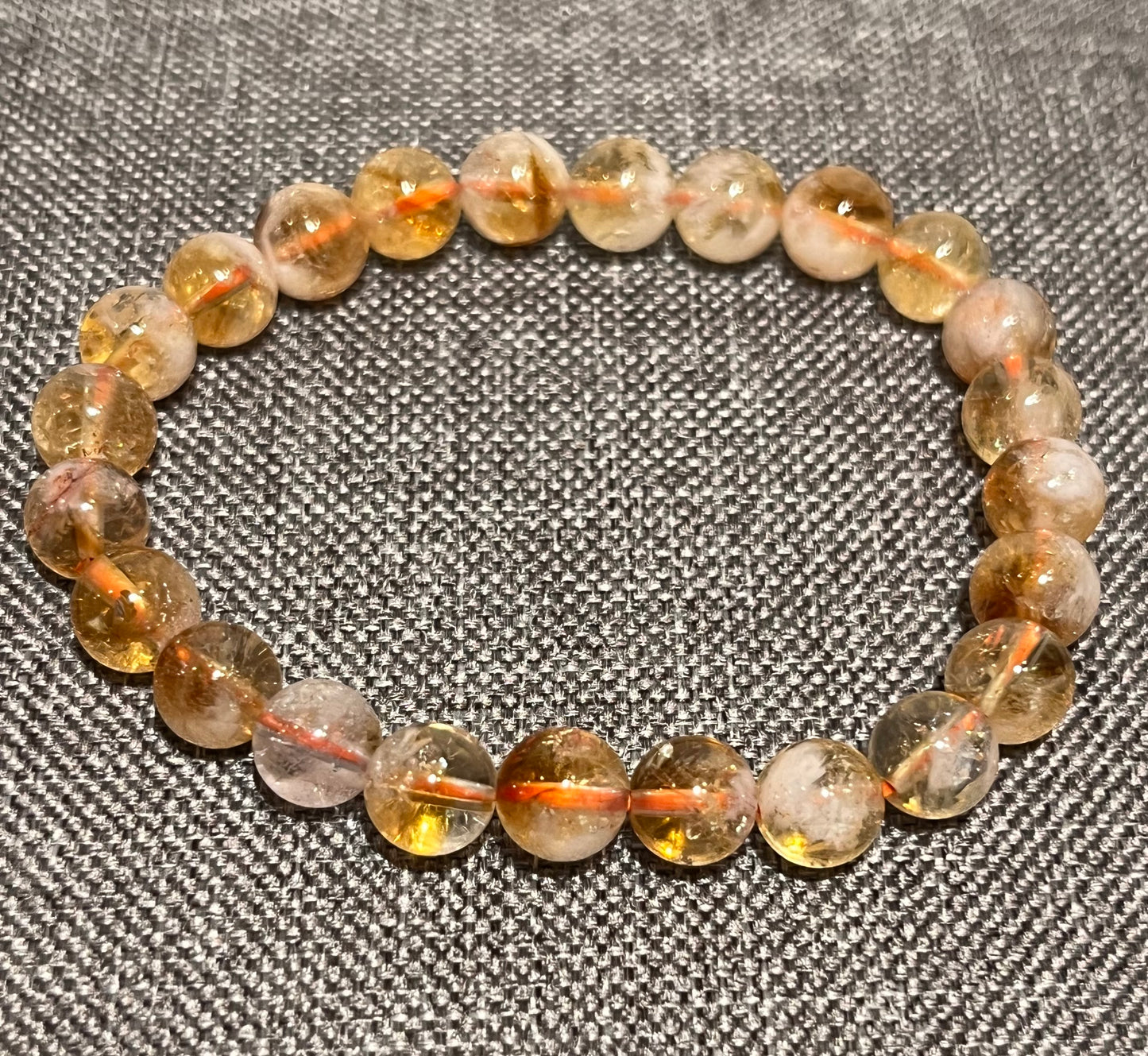 Citrine Gemstone Beaded Bracelet
