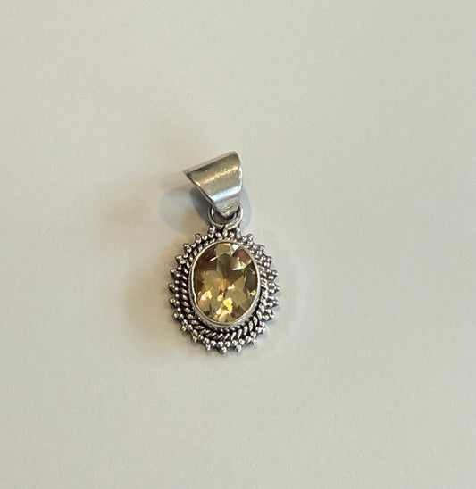 Sterling Silver Citrine Pendant