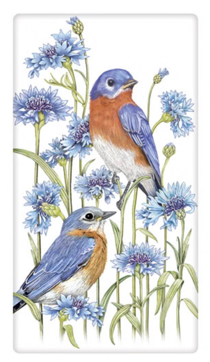 Flour Sack Kitchen Dish Towel Meadow Bluebird Mary Lake - Thompson