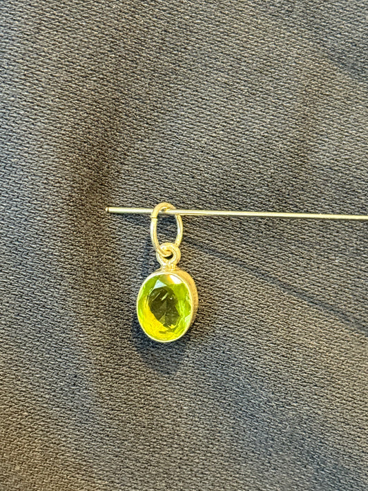 Sterling Silver Peridot Pendant