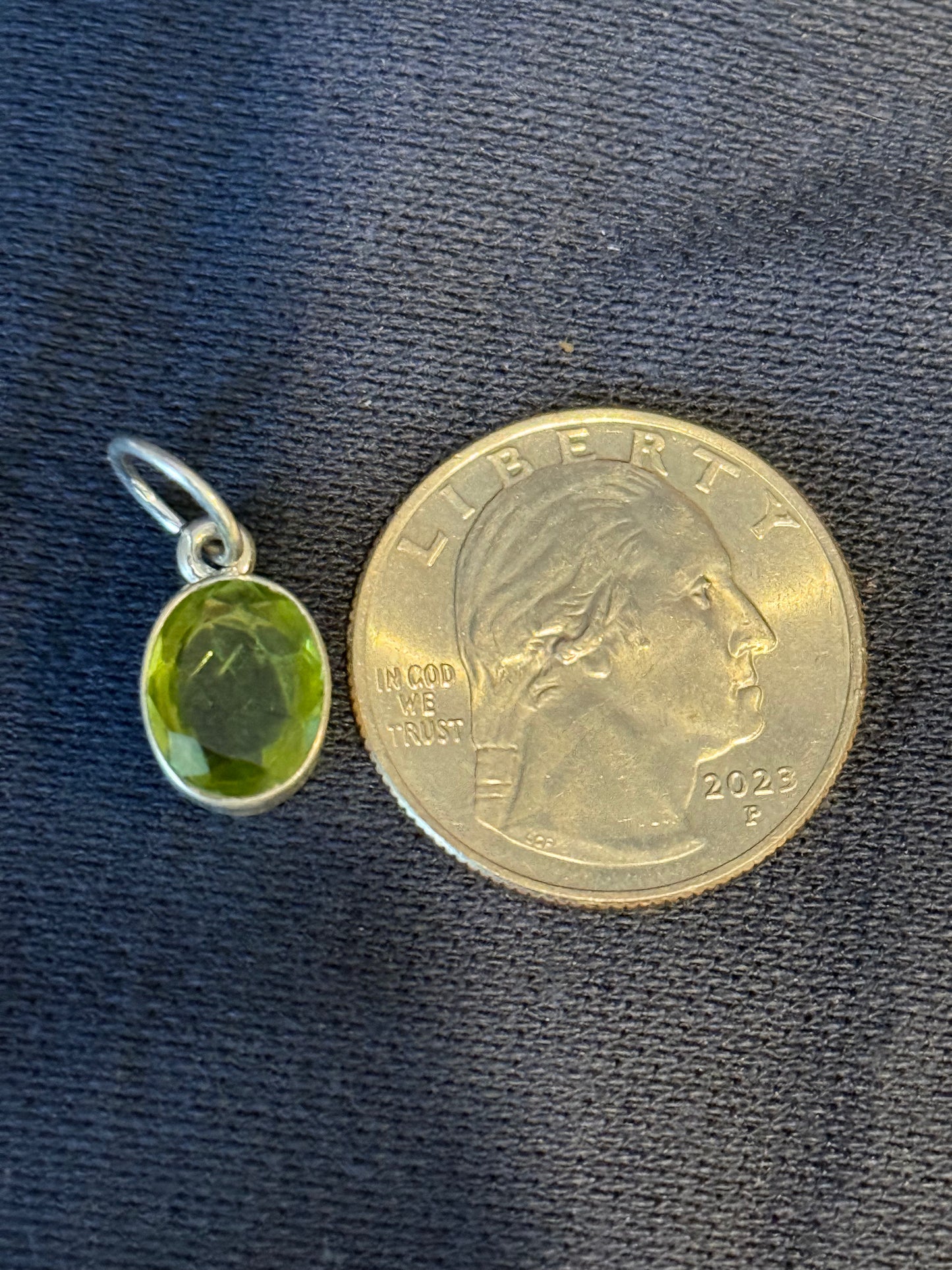 Sterling Silver Peridot Pendant