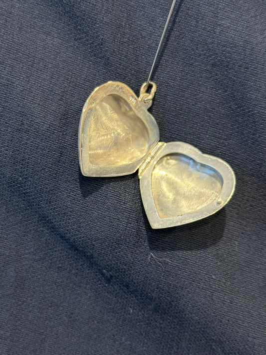 Sterling Silver Heart Locket Pendant New