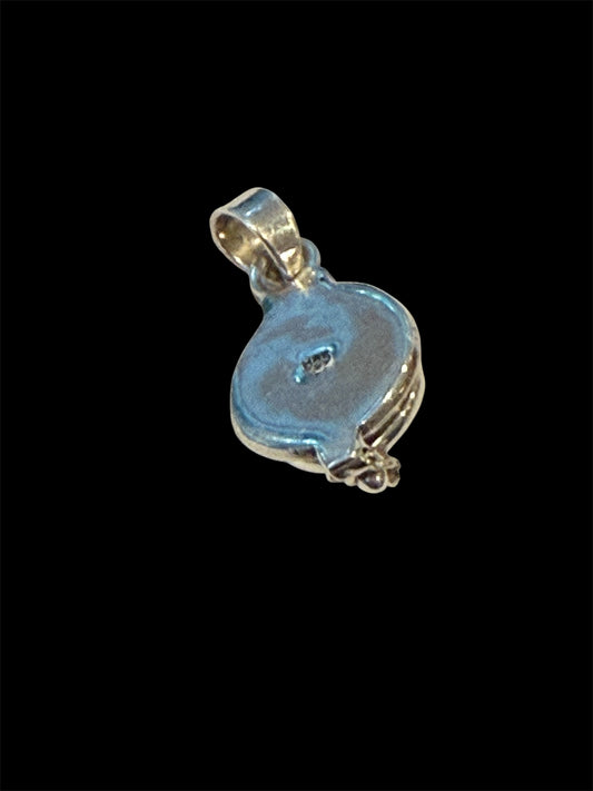 Sterling Silver Malachite Poison Pendant New