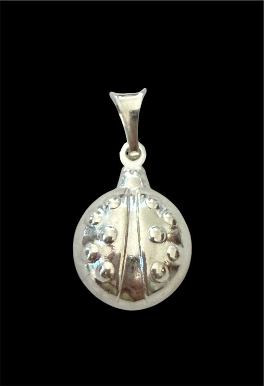 Sterling Silver Ladybug Pendant New Made in Italy