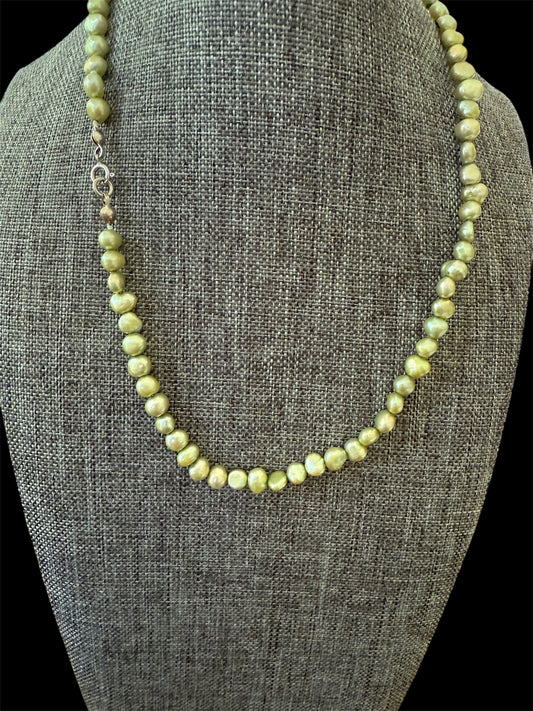Freshwater Pearl Necklace With Sterling Silver Clasp