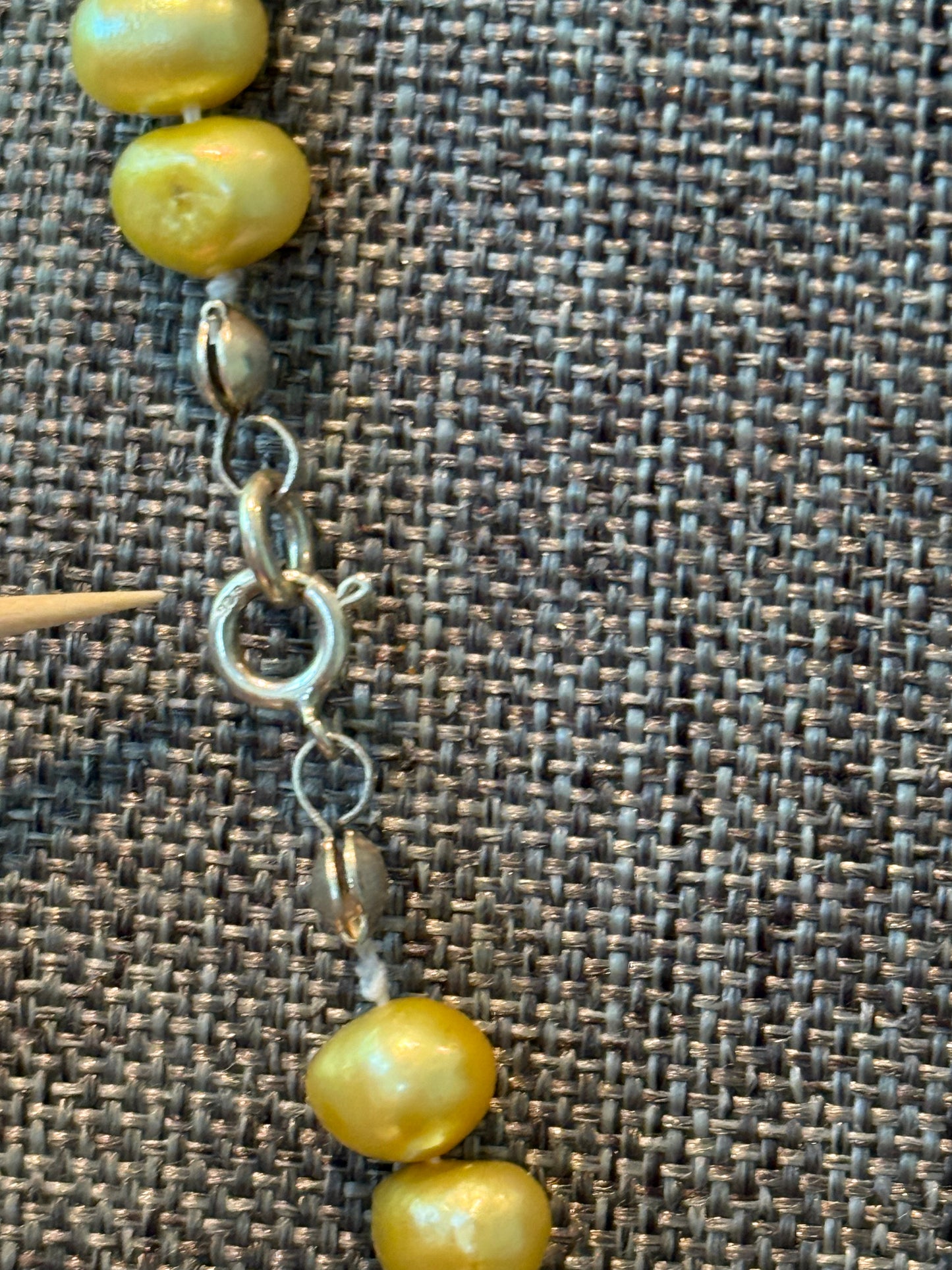 Freshwater Pearl Necklace With Sterling Silver Clasp New