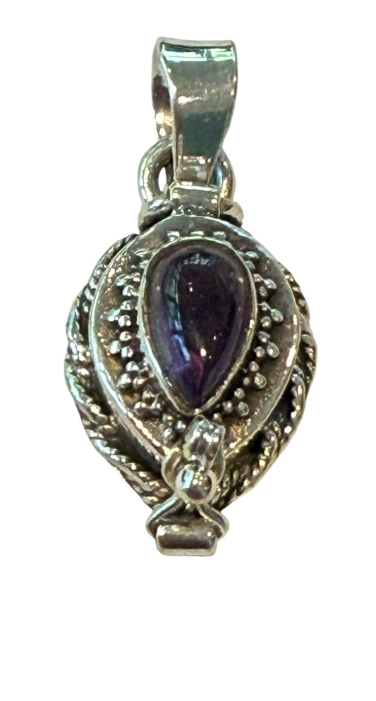 Sterling Silver Amethyst Poison Pendant