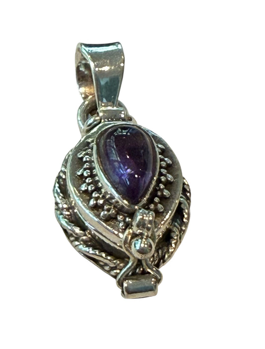 Sterling Silver Amethyst Poison Pendant