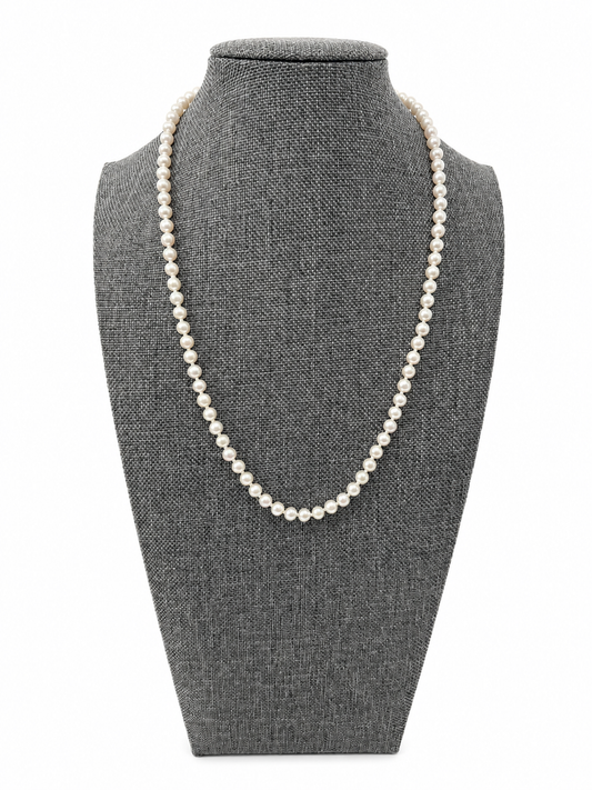 5MM Akoya Pearl Necklace With Sterling Silver Clasp