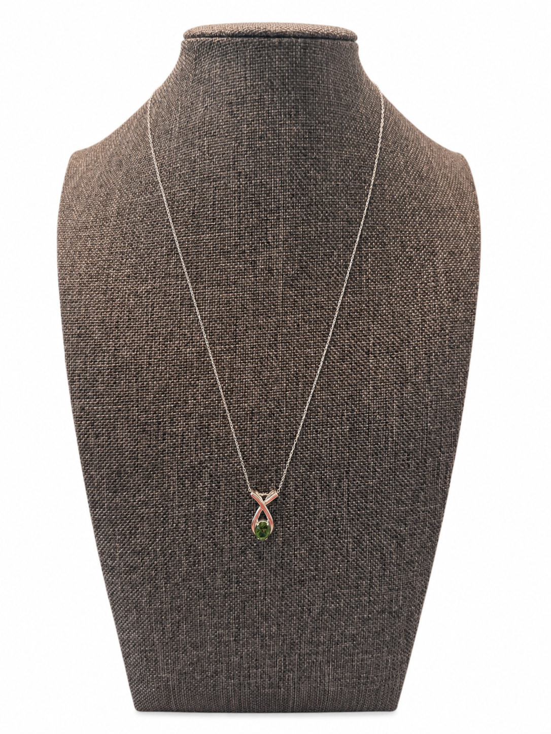 Sterling Silver Namibian Tourmaline Pendant with 20" Sterling Silver Chain