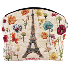 Load image into Gallery viewer, Eiffel Tower and Bright Flowers Purse