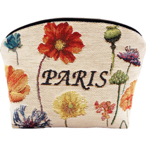 Eiffel Tower and Bright Flowers Purse