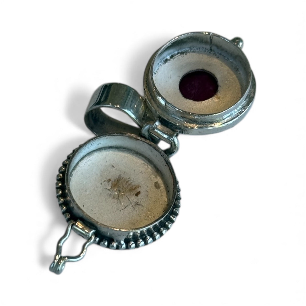Sterling Silver Ruby Poison Pendant Locket New