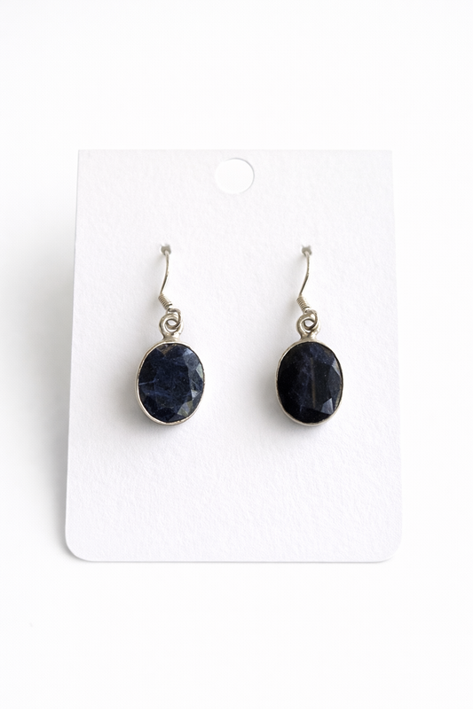 Sterling Silver Sapphire Dangle Earrings