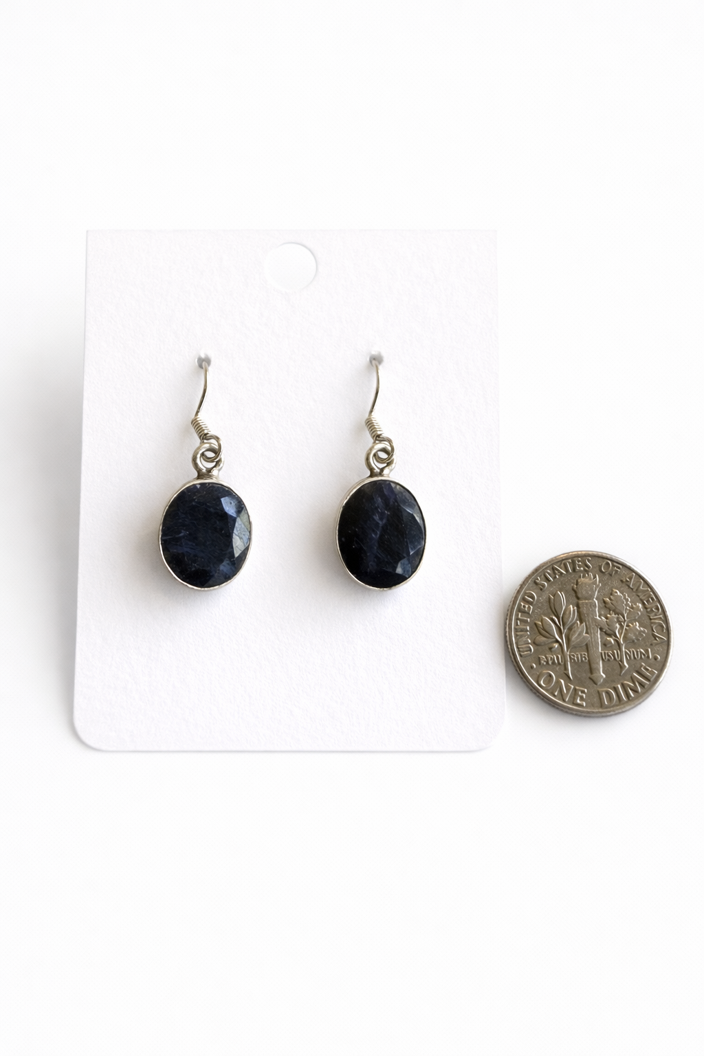 Sterling Silver Sapphire Dangle Earrings