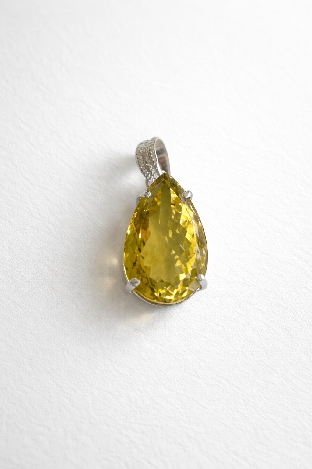 Sterling Silver Lemon Quartz Pendant