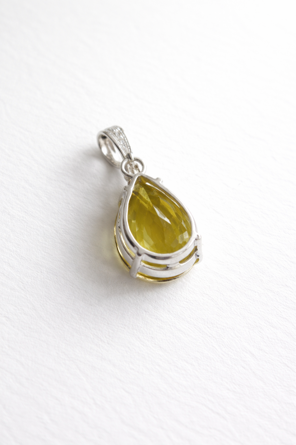 Sterling Silver Lemon Quartz Pendant