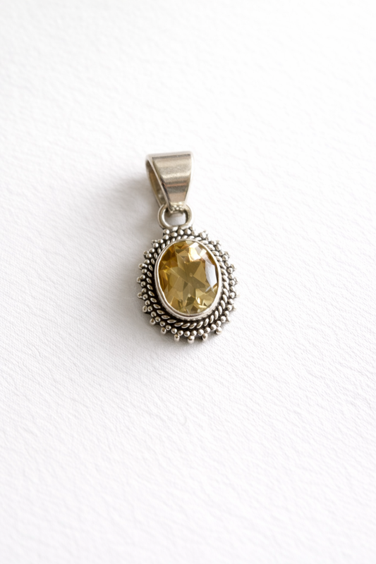 Sterling Silver Citrine Pendant