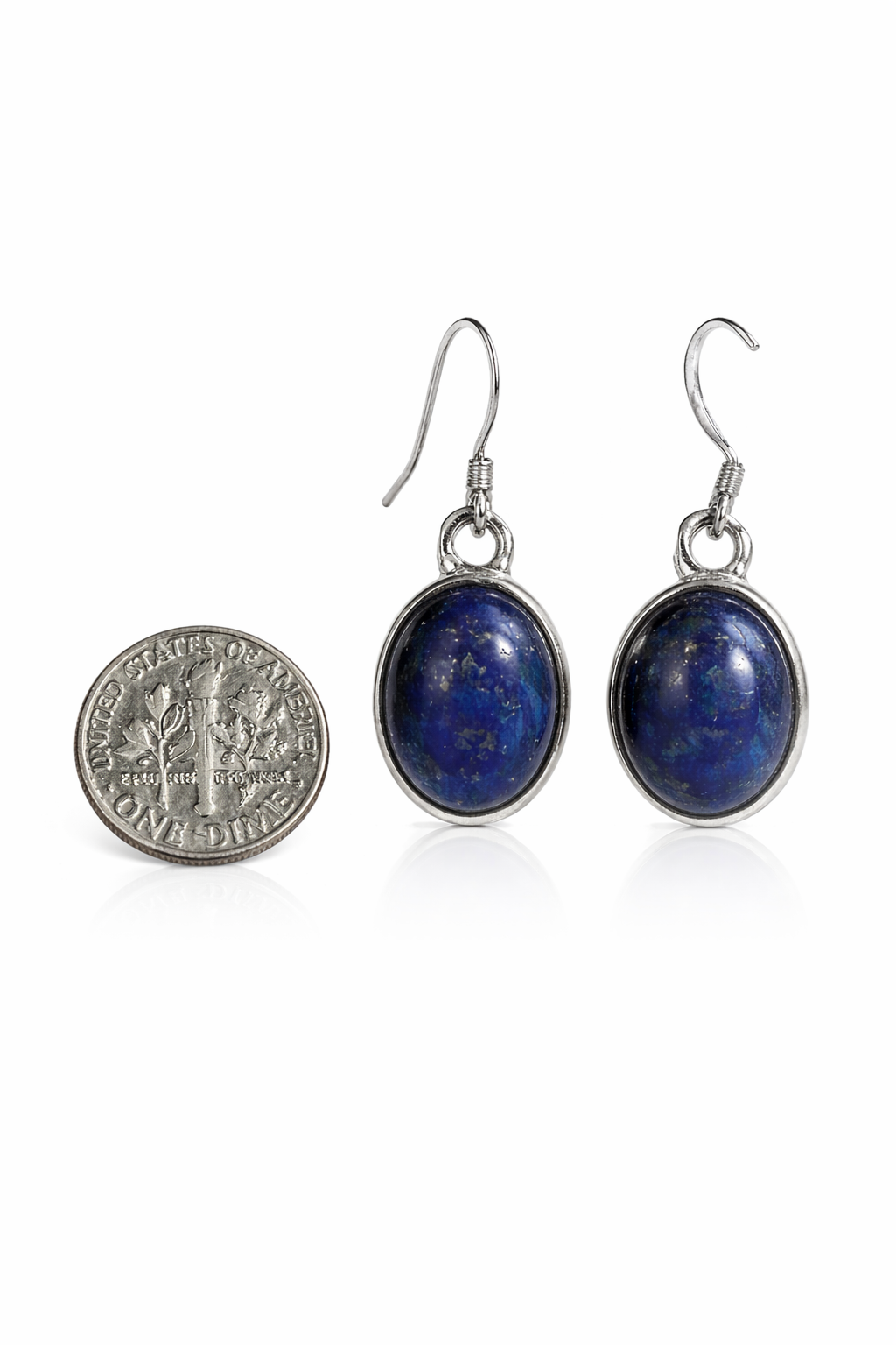 Sterling Silver Blue Lapis Dangle Earrings