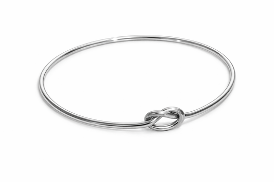 Sterling Silver Knot Bangle Bracelet