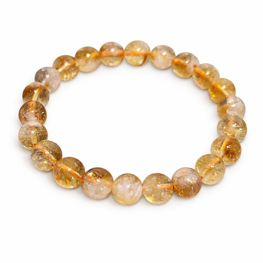 Citrine Gemstone Beaded Bracelet