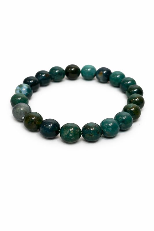 Natural Emerald Gemstone Beaded Bracelet