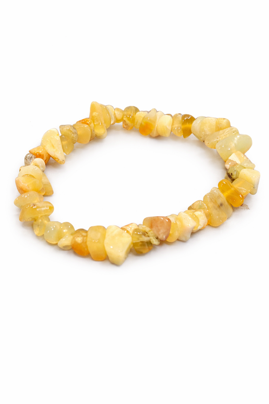 Natural Yellow Opal Gemstone Beaded Bracelet