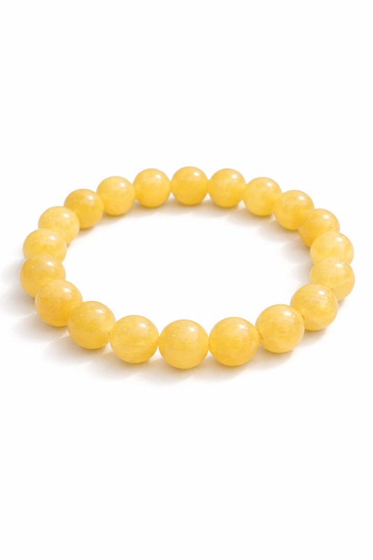 Natural Yellow Opal Gemstone Beaded Bracelet New