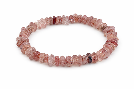 Strawberry Quartz Beaded Bracelet
