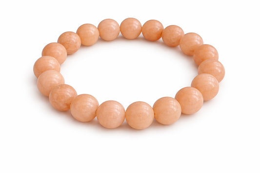 Peach Opal Beaded Bracelet 12MM