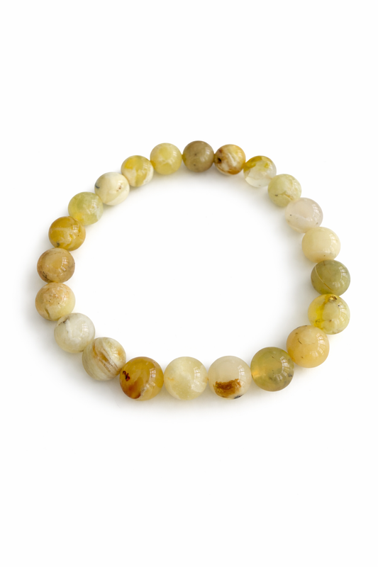 Yellow Opal Beaded Bracelet 8MM