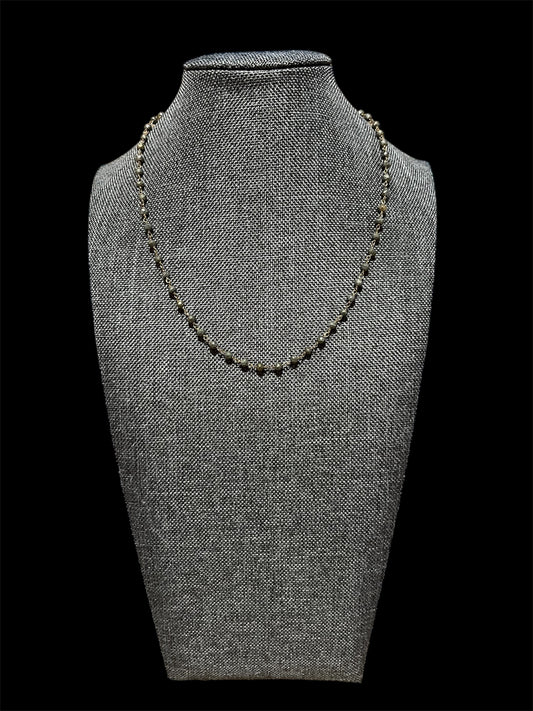Gold Vermeil 16" Natural Pyrite Necklace