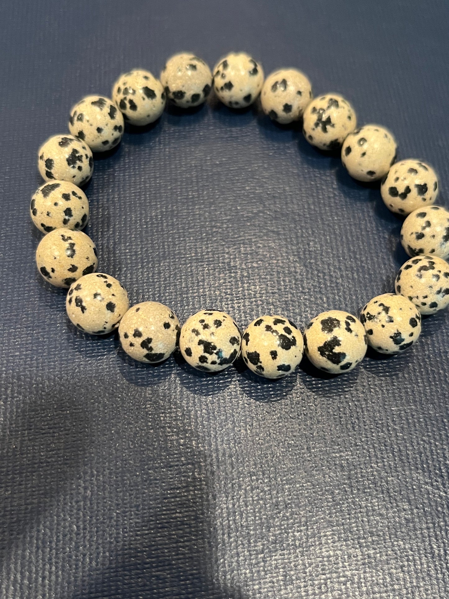 Dalmatian Jasper Beaded Bracelet