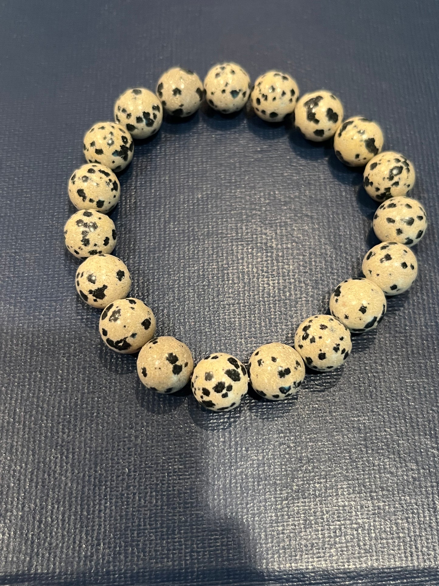 Dalmatian Jasper Beaded Bracelet