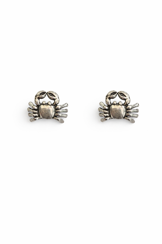 Sterling Silver Crab Stud Earrings