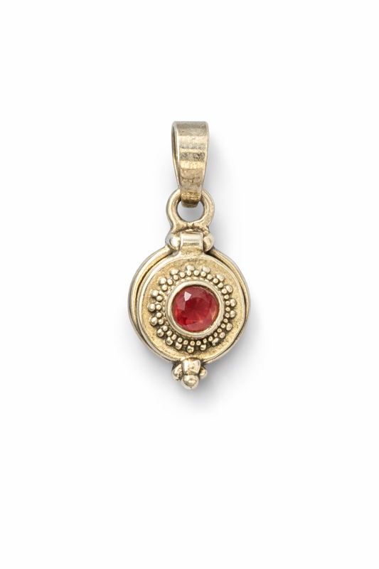 Sterling Silver Ruby Poison Pendant