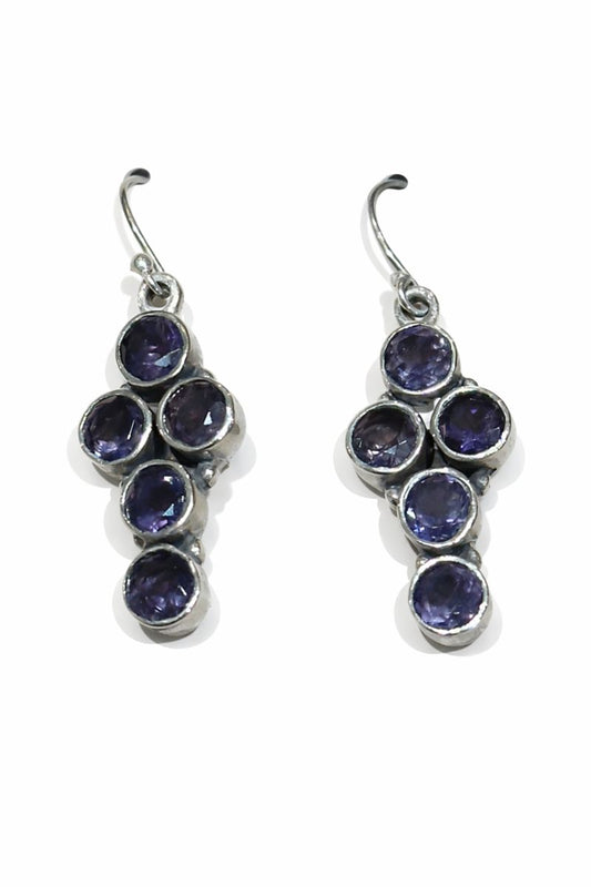 Sterling Silver Iolite Dangle Earrings