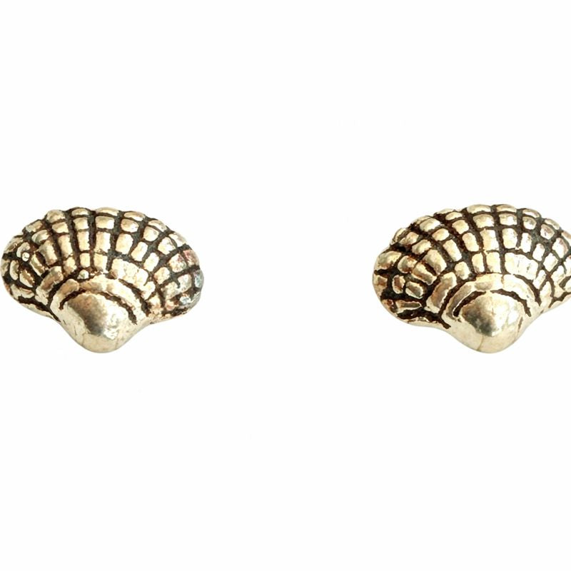 Sterling Silver Seashell Stud Earrings New